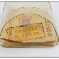 South Bend Red & White Fin Dingo In Tube 1965 RW