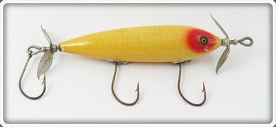 Vintage Heddon White & Red Jersey Rigged Flipper Lure 142