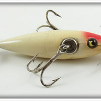 Pflueger White Blended Red Head Neverfail Minnow Lure 3168