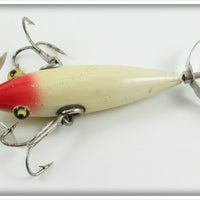 Pflueger White Blended Red Head Neverfail Minnow 3168