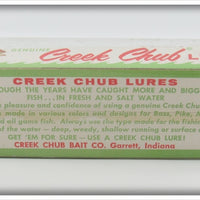 Creek Chub Yellow Flash Darter 2037 In Box