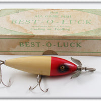 South Bend Best O Luck Red Head Weighted Underwater Minnow In Box