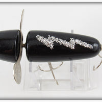 Pflueger Black Silver Lightning Bolt Globe Bait 3754 In Box