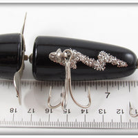 Pflueger Black Silver Lightning Bolt Globe Bait 3754 In Box