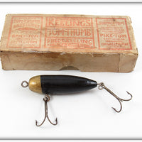 Vintage Fred Keeling Black & Gold Tip Top Lure In Box