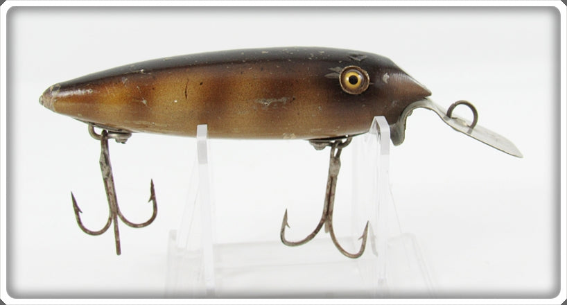 Vintage The Bite Em Bate Co Striped Lipped Wiggler Lure 