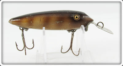 Vintage The Bite Em Bate Co Striped Lipped Wiggler Lure 