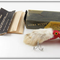 Lucky Bunny Bait Co Red & White Lucky Bunny Lure In Box