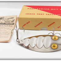 Vintage Paul Bunyan Nickel Giant Ruby Spoon Lure In Box 