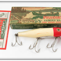 Vintage Pflueger Red & White Mustang Lure 9596 In Box