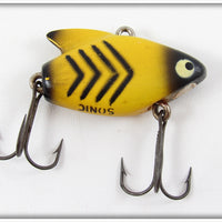 Vintage Heddon Yellow Black Arrows Sonic Lure 385 YBX