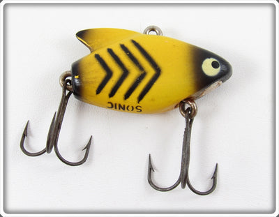 Vintage Heddon Yellow Black Arrows Sonic Lure 385 YBX