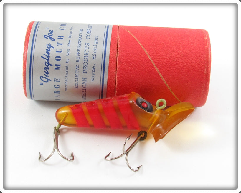 American Products Co Yellow & Red Gurgling Joe Large Mouth Chub Lure