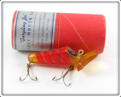 American Products Co Yellow & Red Gurgling Joe Large Mouth Chub Lure