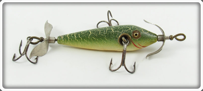 Heddon Green Crackleback Fancy Back High Forehead 100 Minnow 