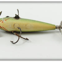 Heddon Green Crackleback Fancy Back High Forehead 100 Minnow