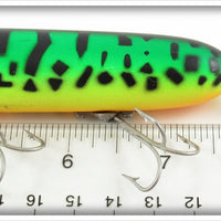 Heddon Fluorescent Green Crawdad Lucky 13 2500 GRA