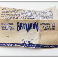 Mann's White Green Back BatMann In Tube
