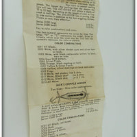 Jack's Tackle Mfg Co White Black Shadow Line & Dots Jac Diver In Box