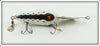 Jack's Tackle Mfg Co White Black Shadow Line & Dots Jac Diver In Box
