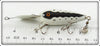 Jack's Tackle Mfg Co White Black Shadow Line & Dots Jac Diver In Box