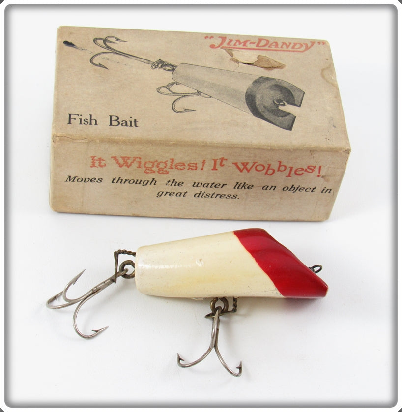 Wise Sportsman Supply Co Red & White Jim Dandy Lure In Box