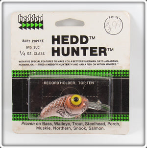 Heddon Natural Sucker Hedd Hunter Baby Popeye Lure On Card 945 SUC