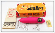 Vintage South Bend Neon Red Bass Oreno Lure In Box G973 NR