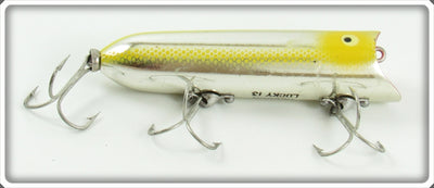 Vintage Heddon Nickel Plate Yellow Lucky 13 Lure 2500 NPY