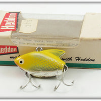 Vintage Heddon Nickel Plate Yellow Sonic Lure In Box 387 NPY 