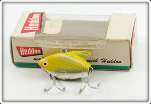 Vintage Heddon Nickel Plate Yellow Sonic Lure In Box 387 NPY 