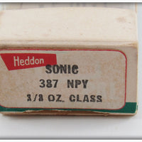 Heddon Nickel Plate Yellow Sonic In Box 387 NPY