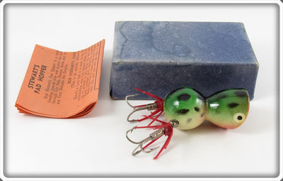 Vintage Bud Stewart Green Frog Pad Hopper Lure In Box 