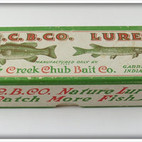 Vintage Creek Chub Red Head White Jointed Midget Pikie Empty Box 4202