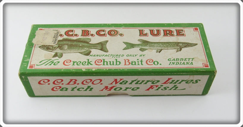 Vintage Creek Chub Red Head White Jointed Midget Pikie Empty Box 4202