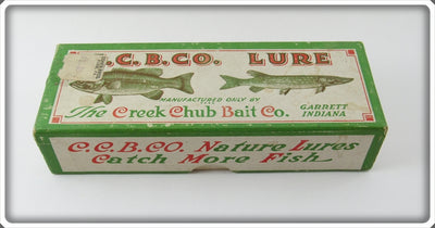 Vintage Creek Chub Red Head White Jointed Midget Pikie Empty Box 4202