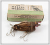 Vintage The Weezel Bait Co Brown Weezel Sparrow Lure In Box 