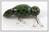 Vintage Proven Bait Co Green Black Spotted Wigglweed Lure