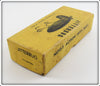 Arbogast Yellow White Belly Black Plastic Lip Jitterbug In Box