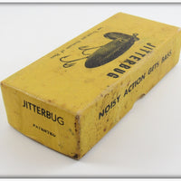 Arbogast Yellow White Belly Black Plastic Lip Jitterbug In Box