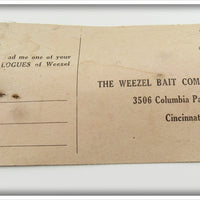 The Weezel Bait Co Black Weezel Casting Feathered Minnow On Card