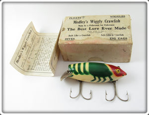 Vintage F. B. Hamilton Medley's Wiggly Crawfish Lure In Box 