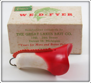 The Great Lakes Bait Co Red & White Wee-D-Fyer Lure In Box 