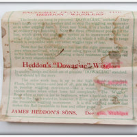 Heddon Crab Finish Baby Crab Wiggler In Box With Paperwork 1909C