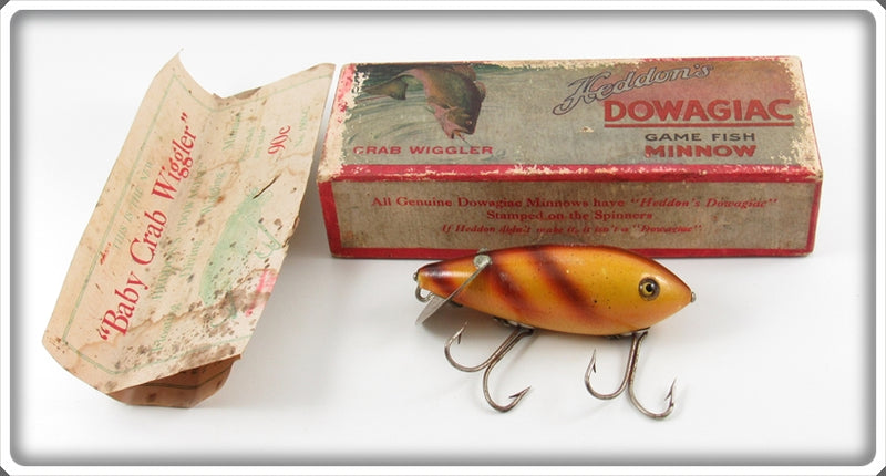 Heddon Crab Finish Baby Crab Wiggler Lure In Box With Paperwork 1909C |  Tough Lures