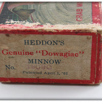 Heddon Crab Finish Baby Crab Wiggler In Box With Paperwork 1909C