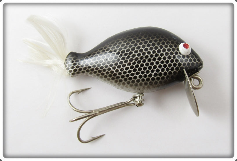 Vintage Bill Crowder Bait Co Black Scale Plastered Minnow Lure