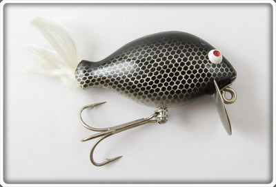 Vintage Bill Crowder Bait Co Black Scale Plastered Minnow Lure
