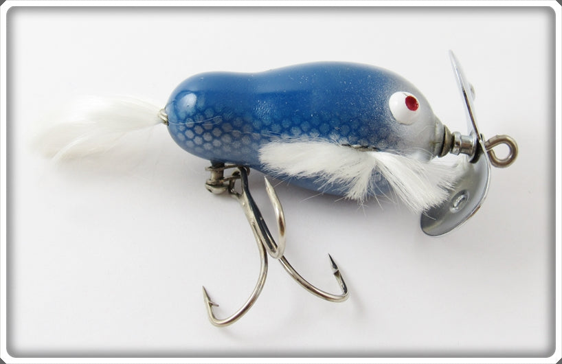 Vintage Bill Crowder Bait Co Blue Silver Scale Little Jerk Lure