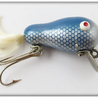 Vintage Bill Crowder Bait Co Blue Silver Scale Do-We-Gee Lure